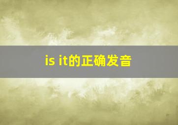 is it的正确发音